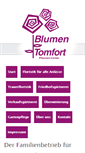 Mobile Screenshot of blumen-tomfort.de