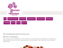 Tablet Screenshot of blumen-tomfort.de